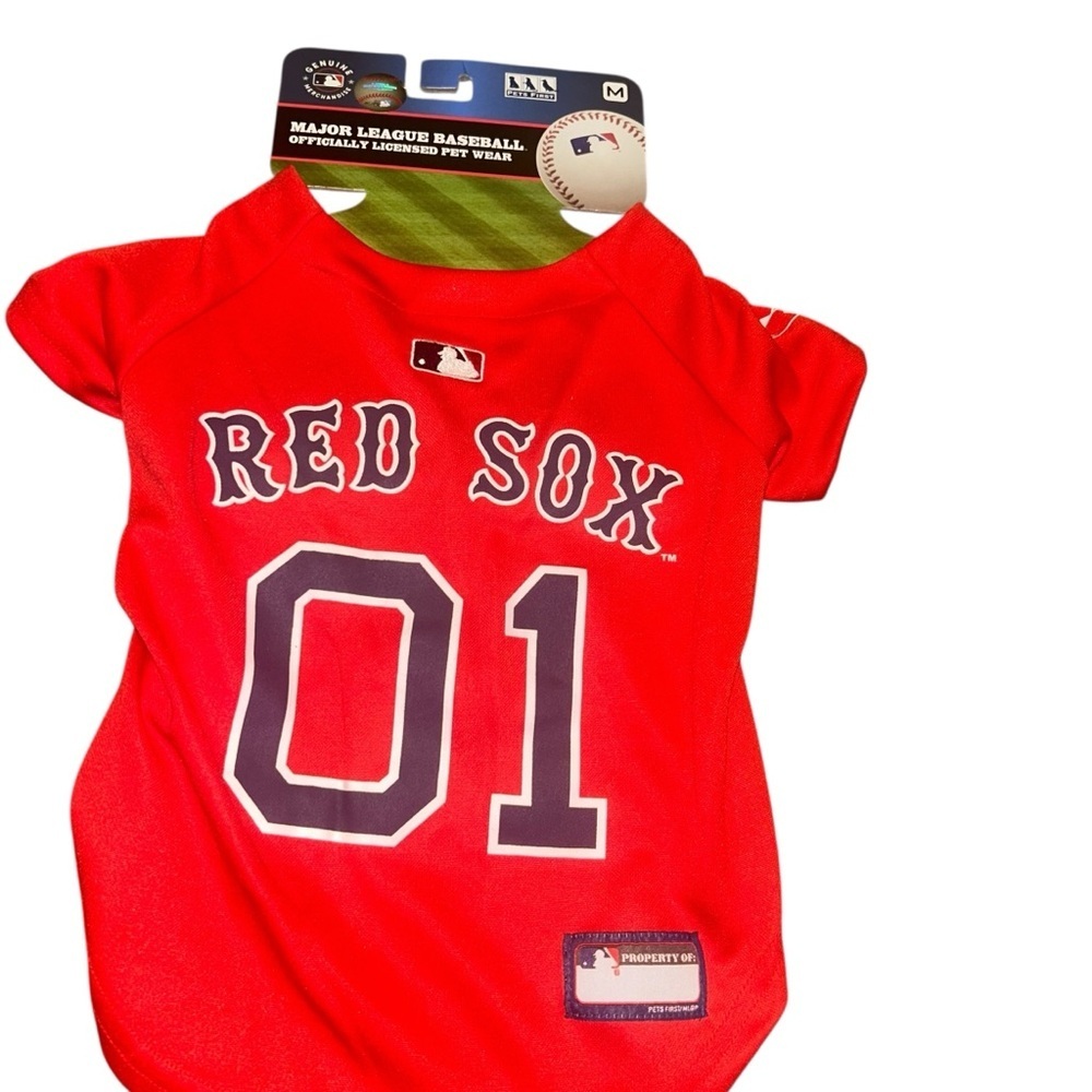New MLB Boston Red Sox Dog jersey pet costume size Medium M can fit up to 25 lbs